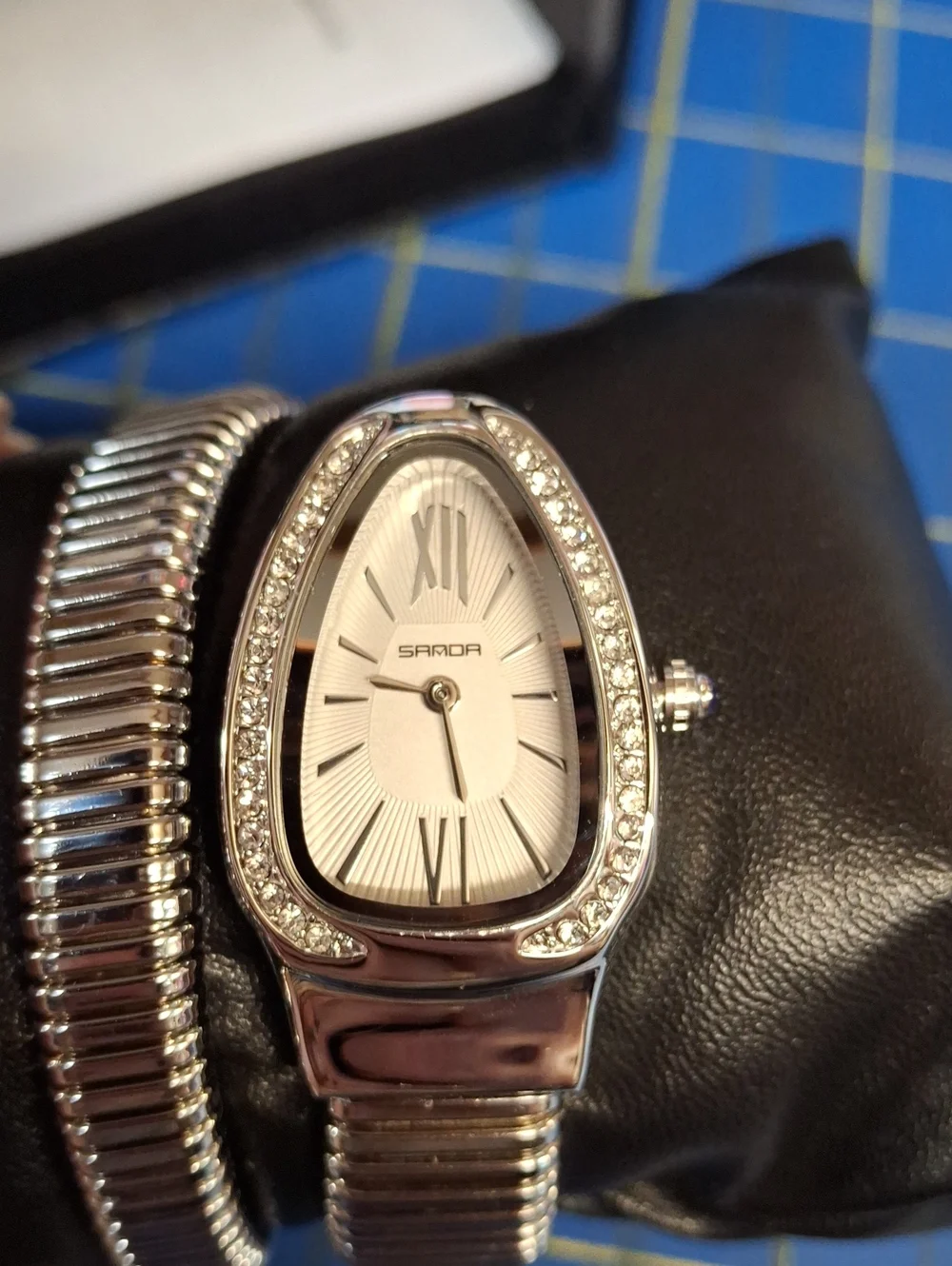 Silver Wrap White Face Watch New In Box